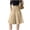 Khaki, variant on Women's Elastic Waist Culotte Shorts Casual Button Front Wide Leg Shorts High Waist A-Line Summer Shorts Everyday Vacation Skort-Style Shorts with Pockets for Women(Khaki,L)