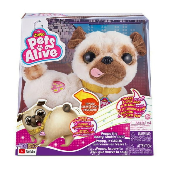 Pets Alive Poppy The Booty Shakin’Pug – Interactive Dancing Plush Puppy
