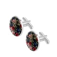 thumbnail image 2 of Flag Plants Elegant Stainless Steel Shirt Clip Cufflink Set for Formal Attire - for Business Meetings and Special Occasions, 2 of 6