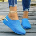 thumbnail image 3 of Women's Backless Wedge Casual Walking Shoes Non Slip Lightweight Mesh Slip On Platform Clogs, 3 of 7