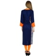 thumbnail image 4 of Bimba Women Blue Chic Style Tunic Indian Kurta Kurti Boho Collar Neck Blouse, 4 of 6