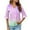Purple, variant on mihongmao Cute Tops for Teen Girls Women's Fashion Split Flare Sleeves V-Neck Casual Loose T-Shirt Top,Tops for Women Pink M