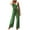 Green, variant on Summer Jumpsuits for Women Lace Up Open Back Panel Straight Pants Set Casual Beach Vacation Sleeveless Relaxed, Beige M