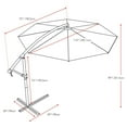CorLiving Offset Patio Umbrella