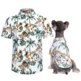 thumbnail image 4 of Camisa hawaiana para mascotas y dueños,camisa hawaiana fresca Floral transpirable de verano para perros pequeños y gatos,camisa para mascotas, 4 of 5