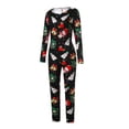thumbnail image 2 of TheFound Female Nightwear Cartoon Patterns Print O-Neck Long Sleeve Jumpsuit, 2 of 9