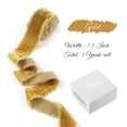 thumbnail image 2 of Cinta DINDOSAL, terciopelo dorado, 3 m x 3,8 cm, seda deshilachada, color caqui, 2 of 8