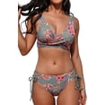 thumbnail image 1 of Women's Bikini Swimsuit Front Cross Lace Up Two Piece Bathing Suit, 1 of 6