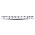 thumbnail image 2 of Solid 14K White Gold Real Natural Diamond Womens Single Row Machine-set Wedding Band 1/3 Carat - Size - 5 ( .35 Cttw ), 2 of 5
