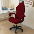 thumbnail image 7 of LKJYER Office Chair Cover with Armrest Covers, Gaming Computer Office Chair Seat Cover Slipcovers Stretchable Removable Universal Ergonomic Rotating Armchair Covers Thick High Back Office Seat Cover, 7 of 7