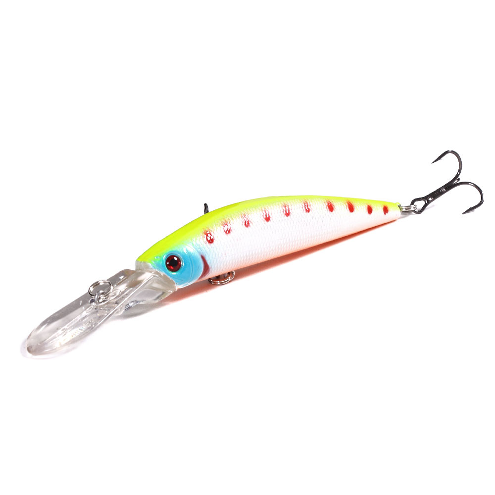 HENGJIA Minnow Fishing Lures Kit with Treble Hooks for Saltwater Freshwater, Lure kit for Trout Bass Salmon Fishing,10PCS
