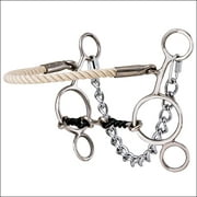 Hilason Stainless Steel Hackamore/Sliding Gag Twisted Wire Mouth Horse Bit