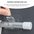 thumbnail image 4 of 4pcs Practical Punch-free Pasting Curtain Rod Clips Home Curtain Rod Holders, 4 of 9