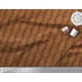 thumbnail image 2 of Soimoi Red Cotton Duck Fabric Coconut Leaves Print Fabric by the Yard 42 Inch Wide, 2 of 3