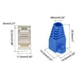 thumbnail image 2 of RJ45 Cat6 Shielded Connectors RJ45 Ends Shield Modular 8P8C Connector with Boots Cover 20pcs, 2 of 5