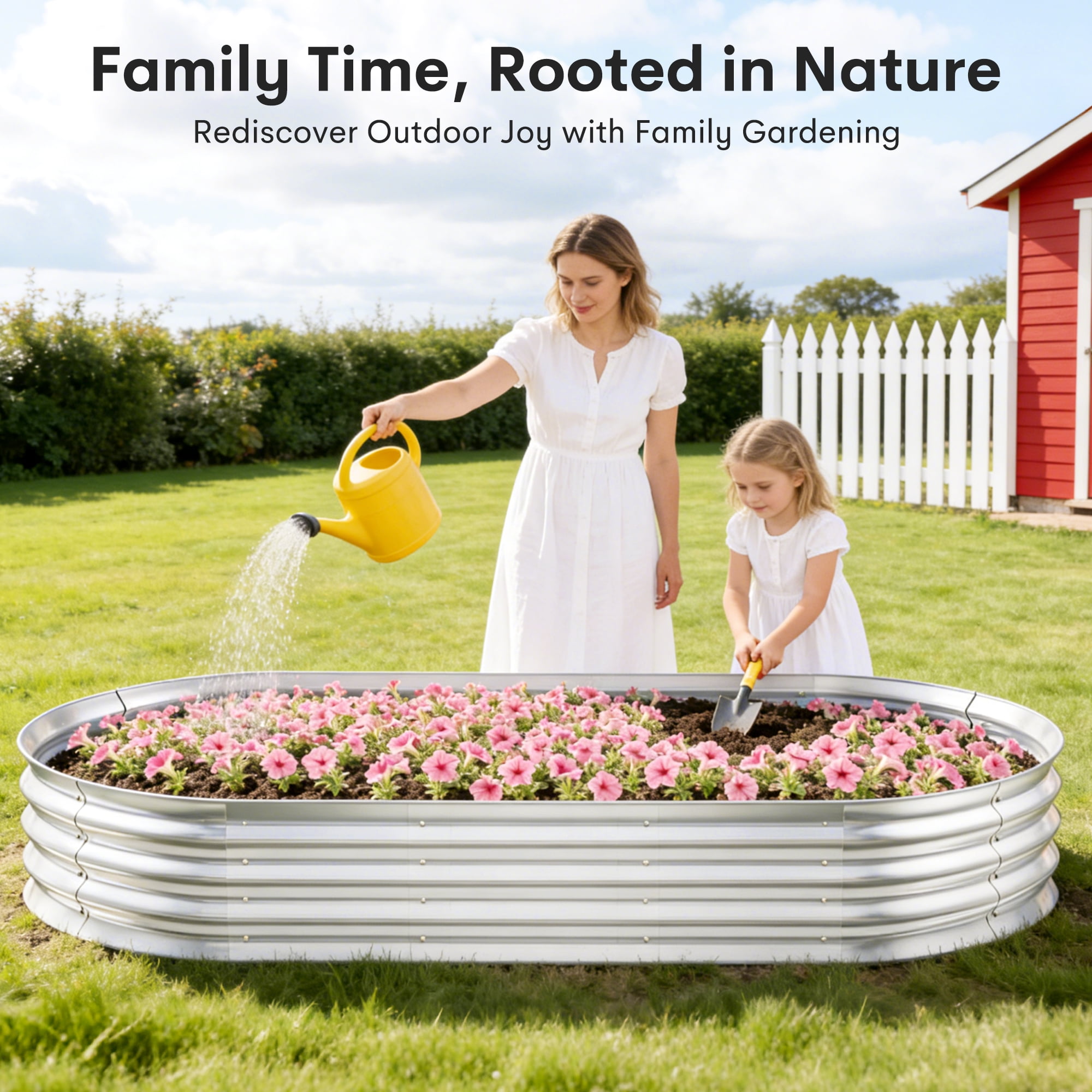 Raised Garden Bed Kit,2 Pack 6×3×1ft Raised Garden Boxes Outdoor for Vegetables and Flowers,Silver