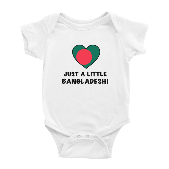 Just A Little Bangladeshi Funny Baby Clothing Bodysuits For Boy Girl