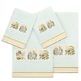 thumbnail image 5 of Authentic Hotel and Spa  Turkish Cotton Belinda 4PC Towel Set Aqua, 5 of 5