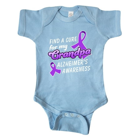 

Inktastic Alzheimer s Awareness Find a Cure for my Grandpa Gift Baby Boy or Baby Girl Bodysuit