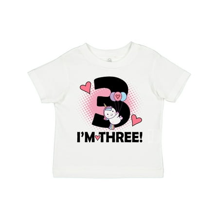 

Inktastic 3rd Birthday 3 Year Old Girl Unicorn Gift Toddler Toddler Girl T-Shirt
