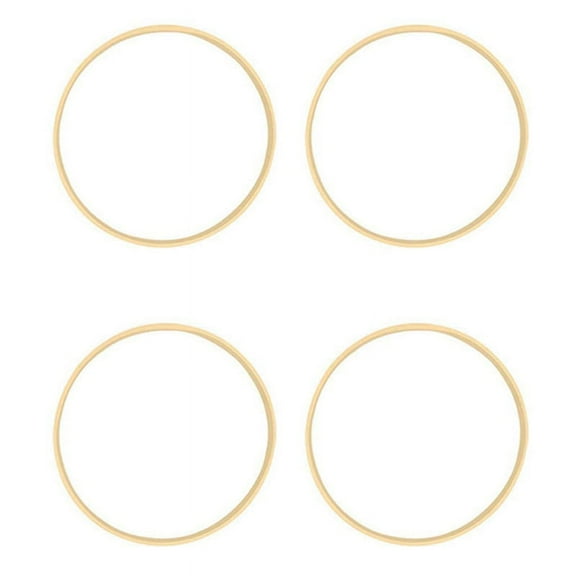 4X Dream Bamboo Rings,Wooden Circle Round Catcher DIY Hoop 15cm