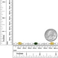 thumbnail image 3 of Gem Stone King 925 Sterling Silver Yellow Citrine and Green Chrome Diopside and Round White Lab Grown Diamond Tennis Bracelet for Women (3.04 Cttw, Gemstone Birthstone, Oval 6X4MM, 7.25 inches), 3 of 4