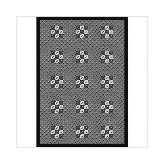 Finish Line 3 ft.10 in. x 5 ft.4 in.  WearOn Nylon Machine Tufted- Cut Pile Sports Rug