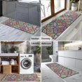 thumbnail image 2 of Yellow Floral Oval Pattern Kitchen Rug Mat,Kitchen Runner Rugs Non Skid Washable,Decorative Kitchen Floor Mats for Kitchen,Sink,Laundry,17"X47", 2 of 5