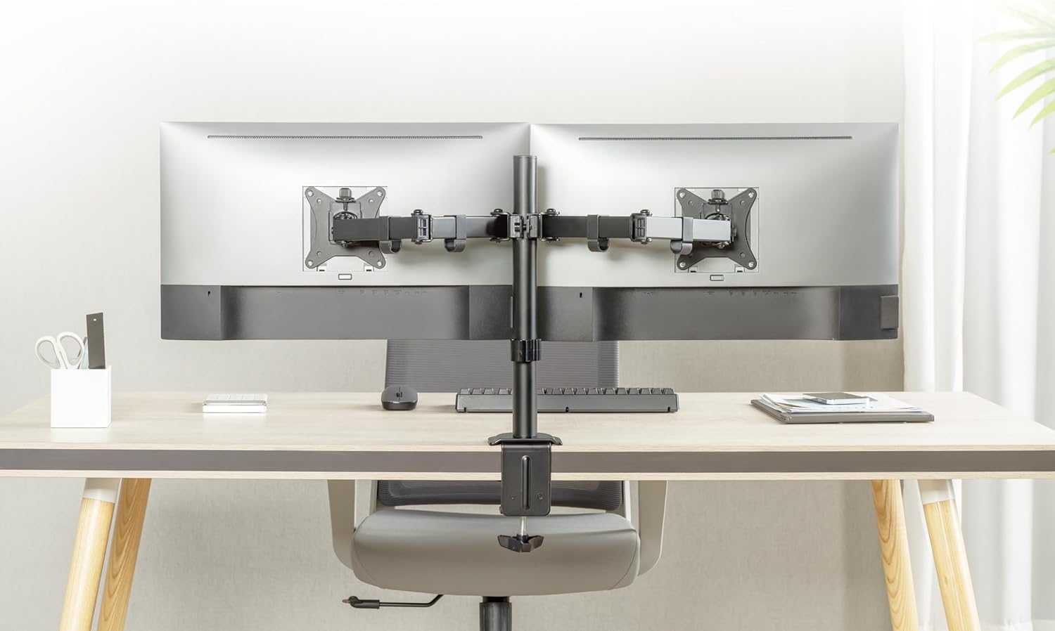 Link2Home Articulating Dual Monitor Mount for 17–32 Inch Screens
