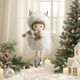 thumbnail image 5 of Adorno de peluche navideño | Decoración colgante con ángeles para árbol de Navidad, rosa blanco, 7x4x14cm, suave al tacto, tela plástica duradera, decoración festiva para el hogar, regalo para las, 5 of 6