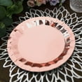 thumbnail image 6 of Efavormart 25 Pack | 9" Geometric Metallic Rose Gold Foil Dinner Paper Plates, Disposable Party Plates - 400 GSM, 6 of 11