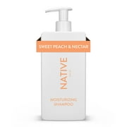 Native Moisturizing Shampoo, Sweet Peach & Nectar, Sulfate & Paraben Free, 16.5 oz