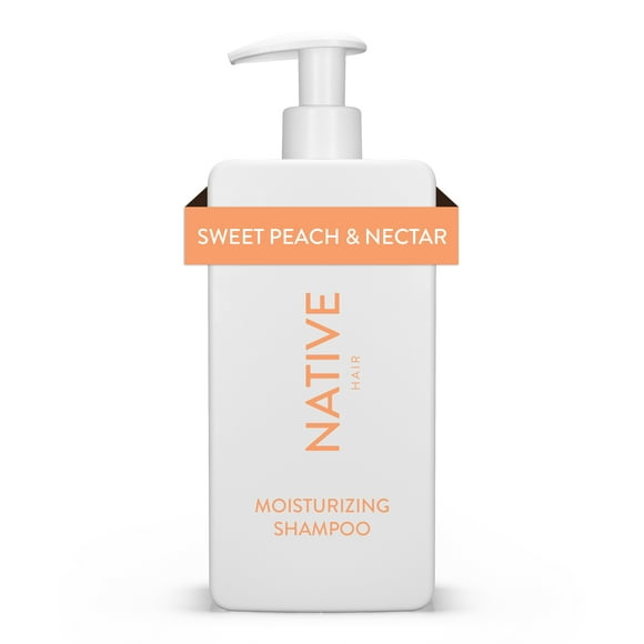 Native Moisturizing Shampoo, Sweet Peach & Nectar, Sulfate & Paraben Free, 16.5 oz