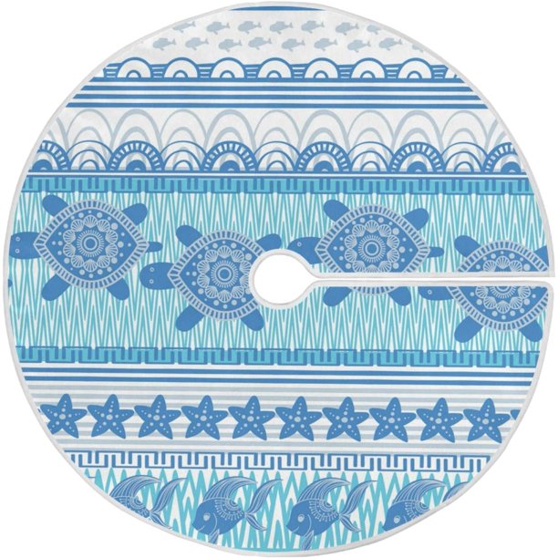 XDDJA Cartoon Turtles Xmas Christmas Tree Skirt Stand Mat for Holiday