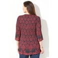 thumbnail image 2 of Catherines Women's Plus Size Velvet Trim Pleated Blouse, 2 of 3