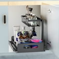 thumbnail image 3 of Under Sink Organizer and Storage, 2 Tier Rustproof Under Cabinet Storage, Sliding Kitchen Sink Organizer for Kitchen Bathroom, 3 of 9