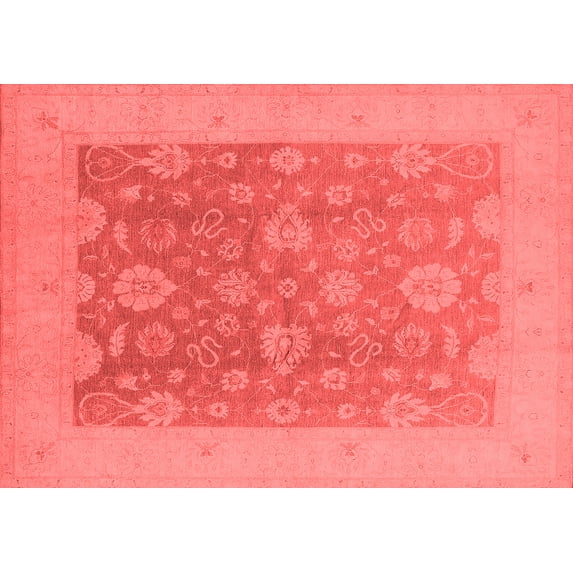 Ahgly Company Indoor Rectangle Oriental Red Traditional Area Rugs, 7' x 10'