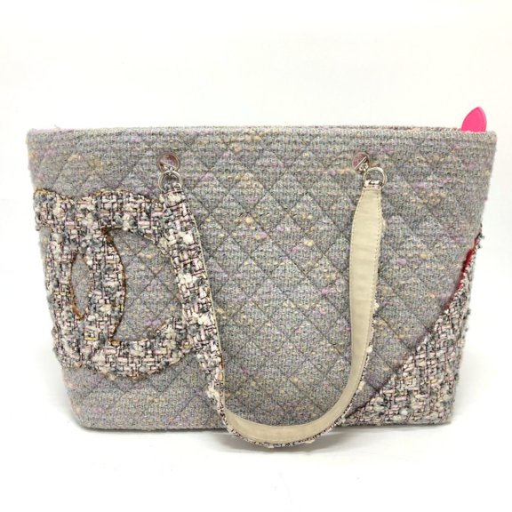 Pre-Owned CHANEL CC Coco Mark Cambon Line Large Shoulder Bag/Tote Bag in Tweed,... (Fair)