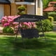 thumbnail image 3 of Silla de exterior con protección solar, asiento de relajación para jardín, impermeable, diseño plegable, estilo moderno, para patio, playa, portátil, duradera, fácil de montar, material sintético, re, 3 of 8