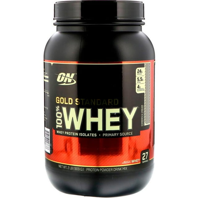 Gold Standard 100% Whey 2Lbs Cookies And Cream Optimum Nutrition. Optimum Nutrition ONGOLDWHEY2LBSCOOKIES