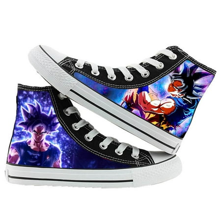 

Anime Dragon Ball Z 3D Printed Canvas Shoes Cosplay Goku Saiyan Vegeta Classic Shoes Lace up High Top Walking Running Shoes Unisex Lightweight for Kids Teens Adults