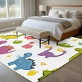 thumbnail image 4 of 8x10 Area Rugs for Living Room, Colorful Dinosaur Non Slip Area Rugs for Kitchen Bedroom Entryway, Cute Cartoon Animals Washable Carpet Runner Rug Floor Mats for Bedroom Home Decor, 4 of 9