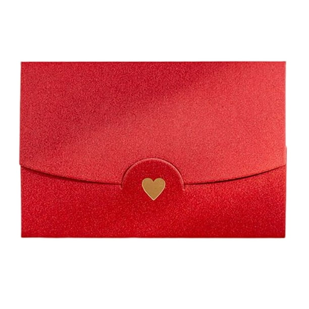 Matsuzay Cumpleaños Romántico Papel Cartas Sobre Portátil Vintage Compromiso de boda Tarjeta de invitación Sobres Banquete Accesorios cartulina Vino rojo