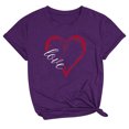 thumbnail image 2 of Meichang T-Shirts de la Saint-Valentin pour Femmes Mignons avec Cœur d'Amour T-Shirts Graphiques de Fête Manches Courtes Hauts Col Rond Coupe Ample T-Shirts Tendance T-Shirts, 2 of 3