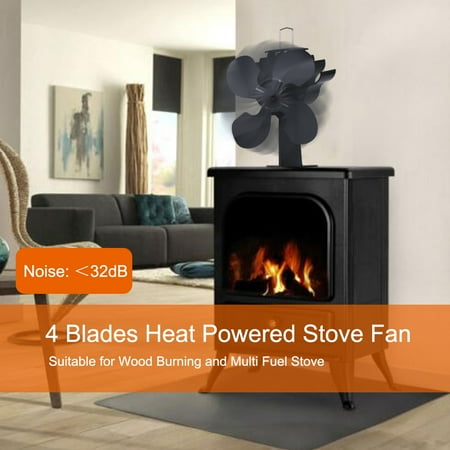 4 Heat Powered Fireplace Fan For Wood Burning Log No Electronic