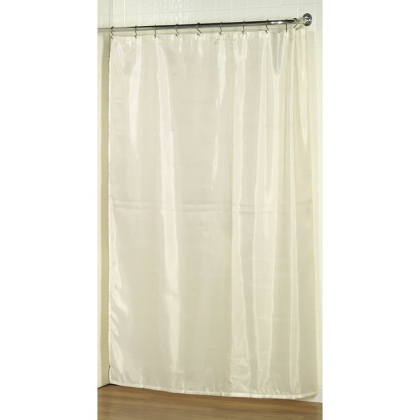 Live Life Stall Size Water Repellant Fabric Shower Curtain Liner(54" x