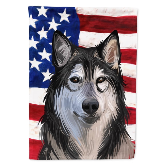 Carolines Treasures CK6734CHF Tamaskan Dog American Canvas House Size Outdoor-Flags, Multicolor