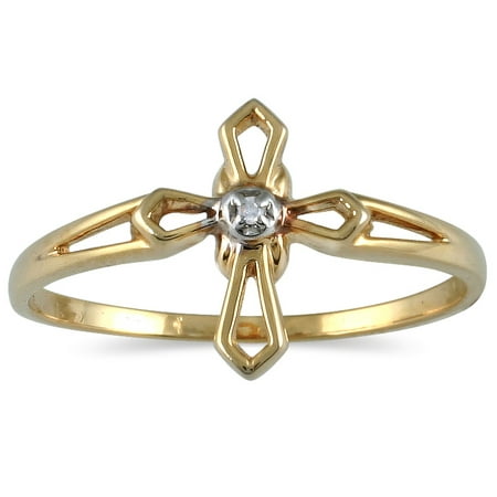 .05 Carat Diamond Promise Ring in 10K Yellow Gold