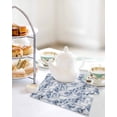 thumbnail image 4 of Watercolor Forest Blue Kitchen Dish Towels for Drying Dishes Set of 2, Abstract Art Modern Trees Waffle Weave Microfiber Hand Tea Bathroom Towels Quick Dry & Absorbent Towel 12x12, 4 of 7