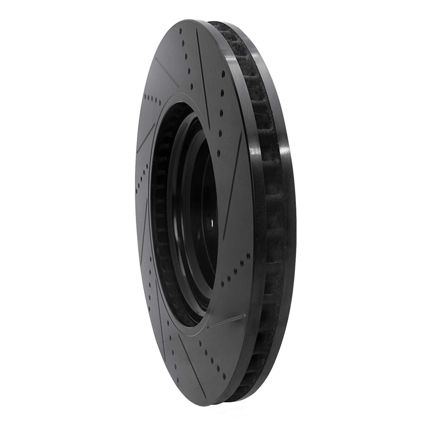 Dynamic Friction Company 633-75031D DFC Brake Rotor - Drilled And Slotted - Black